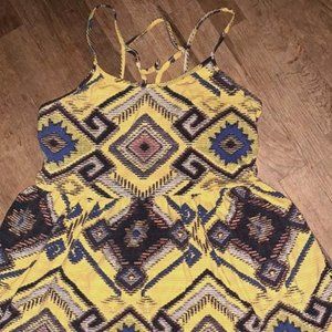 Large Yellow Spaghetti Strap Dress